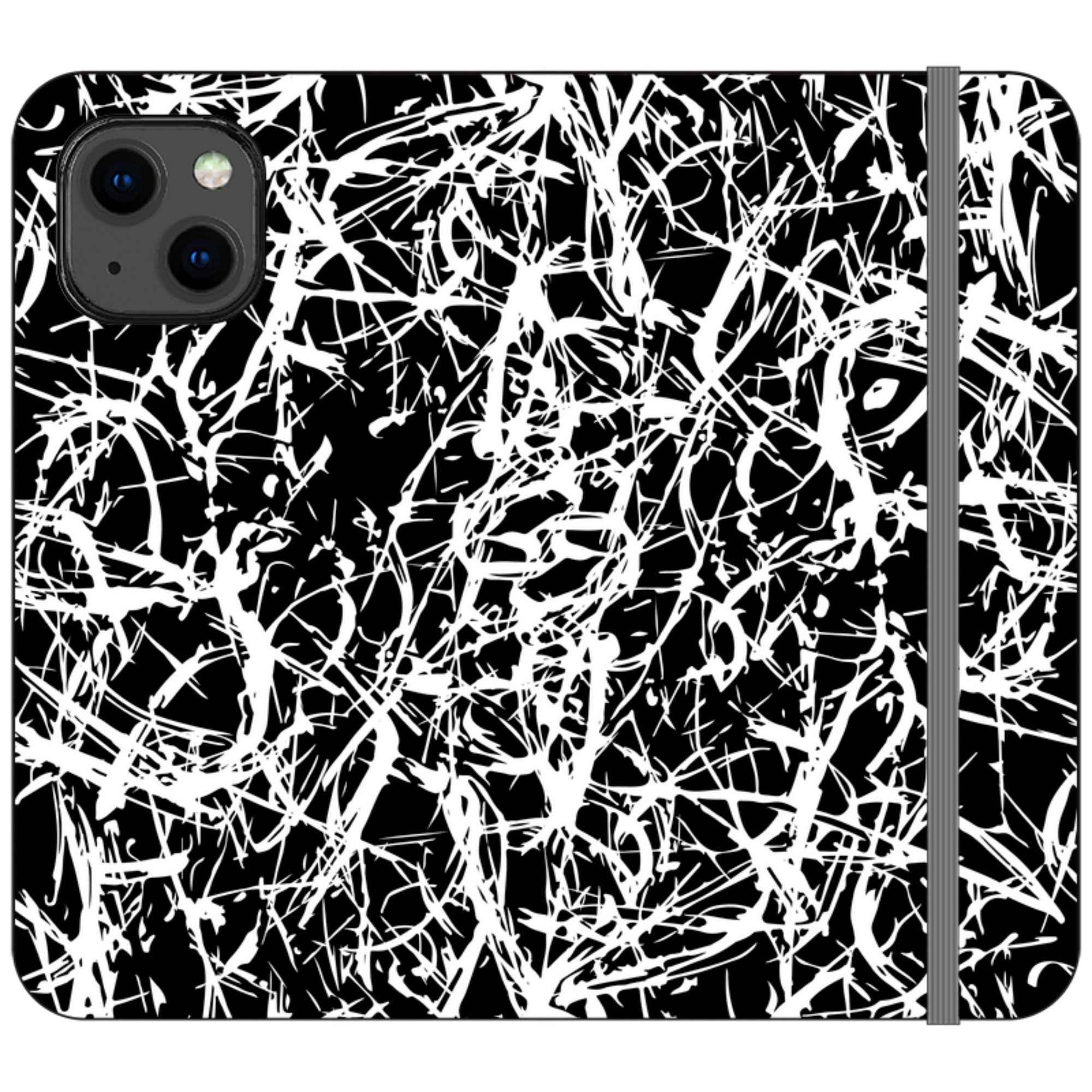 Black-White Grunge — iPhone 13 Wallet Case — Finnaij