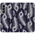 Feathers in Bloom — Apple Vegan Leather Folio Wallet Case — Finnaij