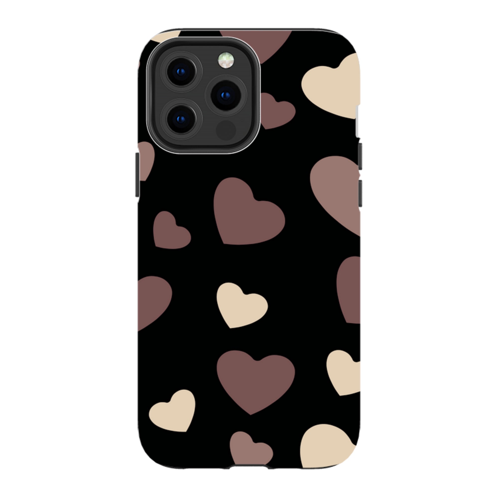 White & Black Hearts — Apple iPhone Tough Case — Finnaij
