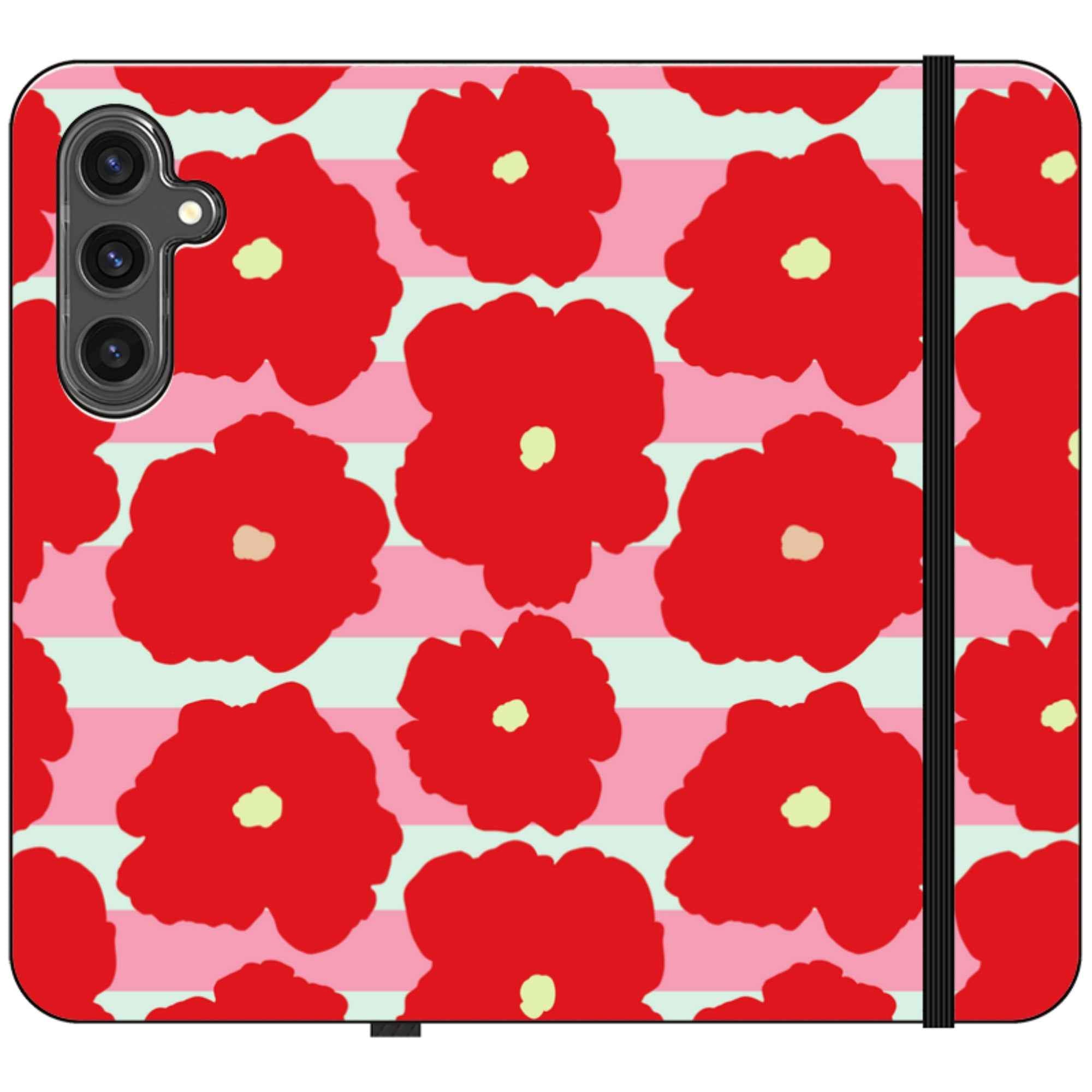 Bold Floral — Apple Folio Wallet Case — Finnaij