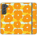 Bold Floral Orange — S22 Wallet Case — Finnaij