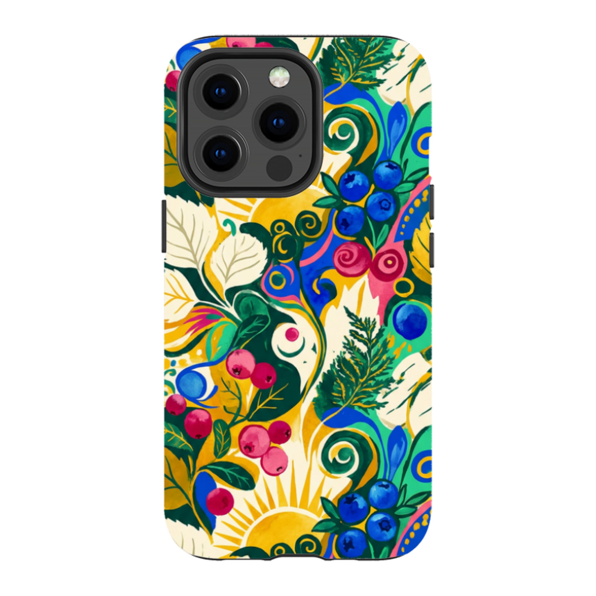 Berry Meadow Glow by Aino Kallio — iPhone 13 Pro Magsafe Tough Case — Finnaij