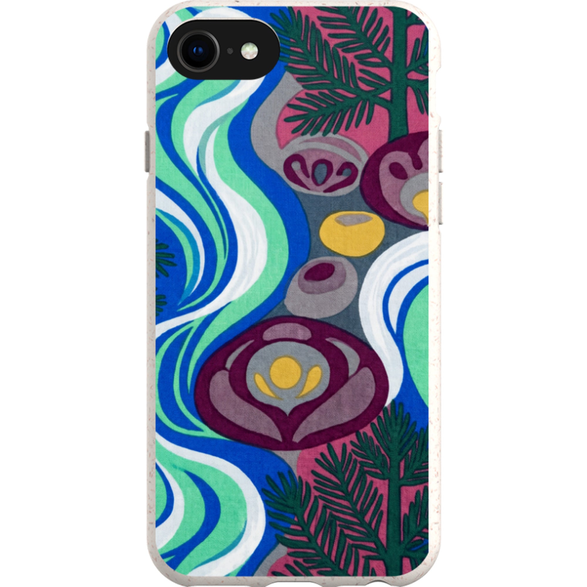 Sauna Bloom Motif by Aino Kallio — iPhone SE3 iPhone Bio-degradable Case — Finnaij
