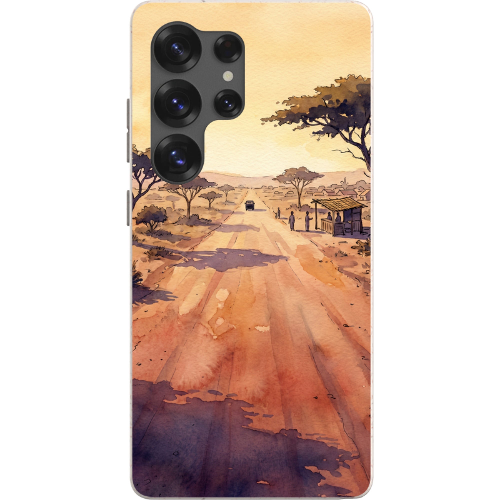 Laterite Road Golden Hour by Tobi Akinyemi — Galaxy Bio-degradable Case for Samsung Galaxy — Finnaij