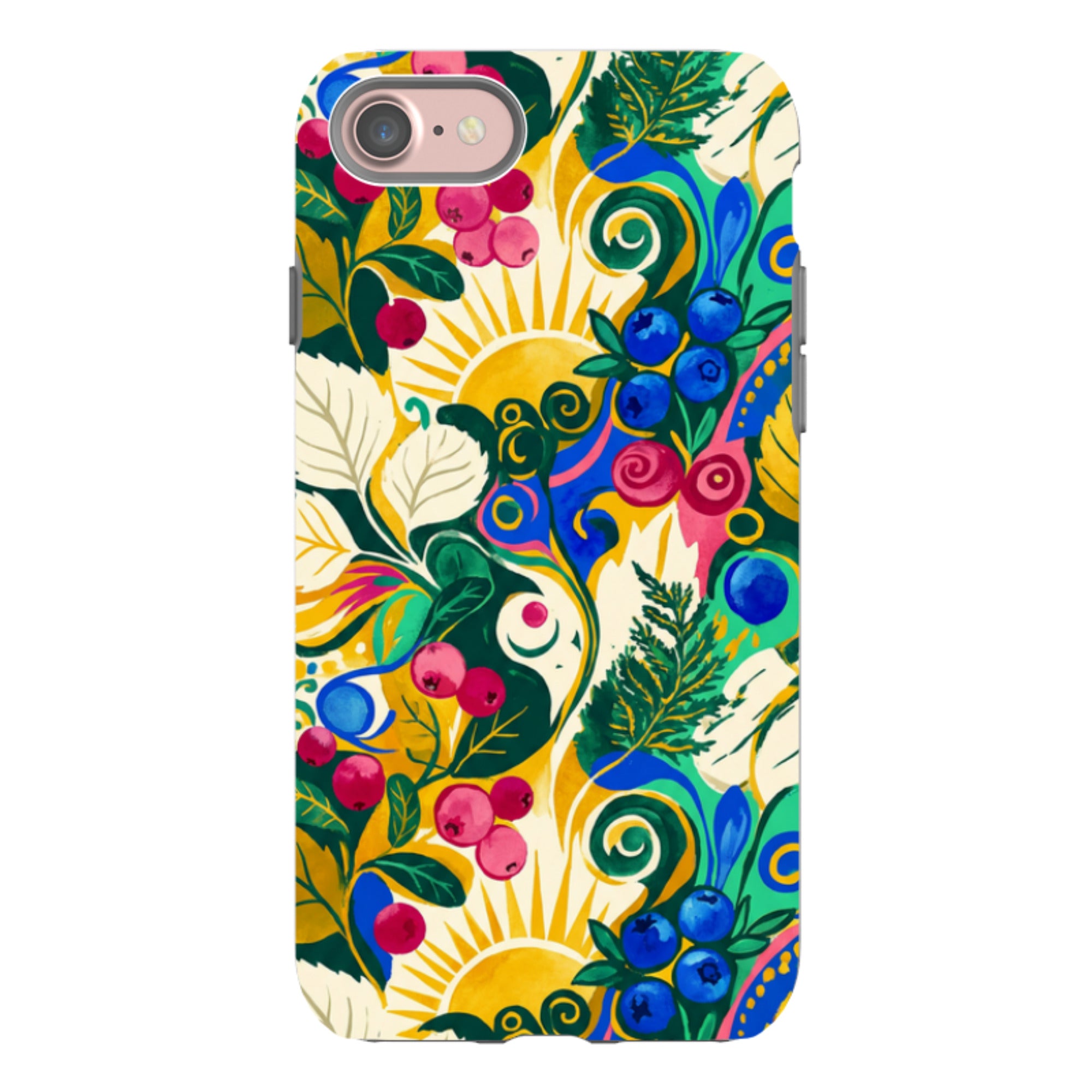 Berry Meadow Glow by Aino Kallio — Apple iPhone Tough Case — Finnaij