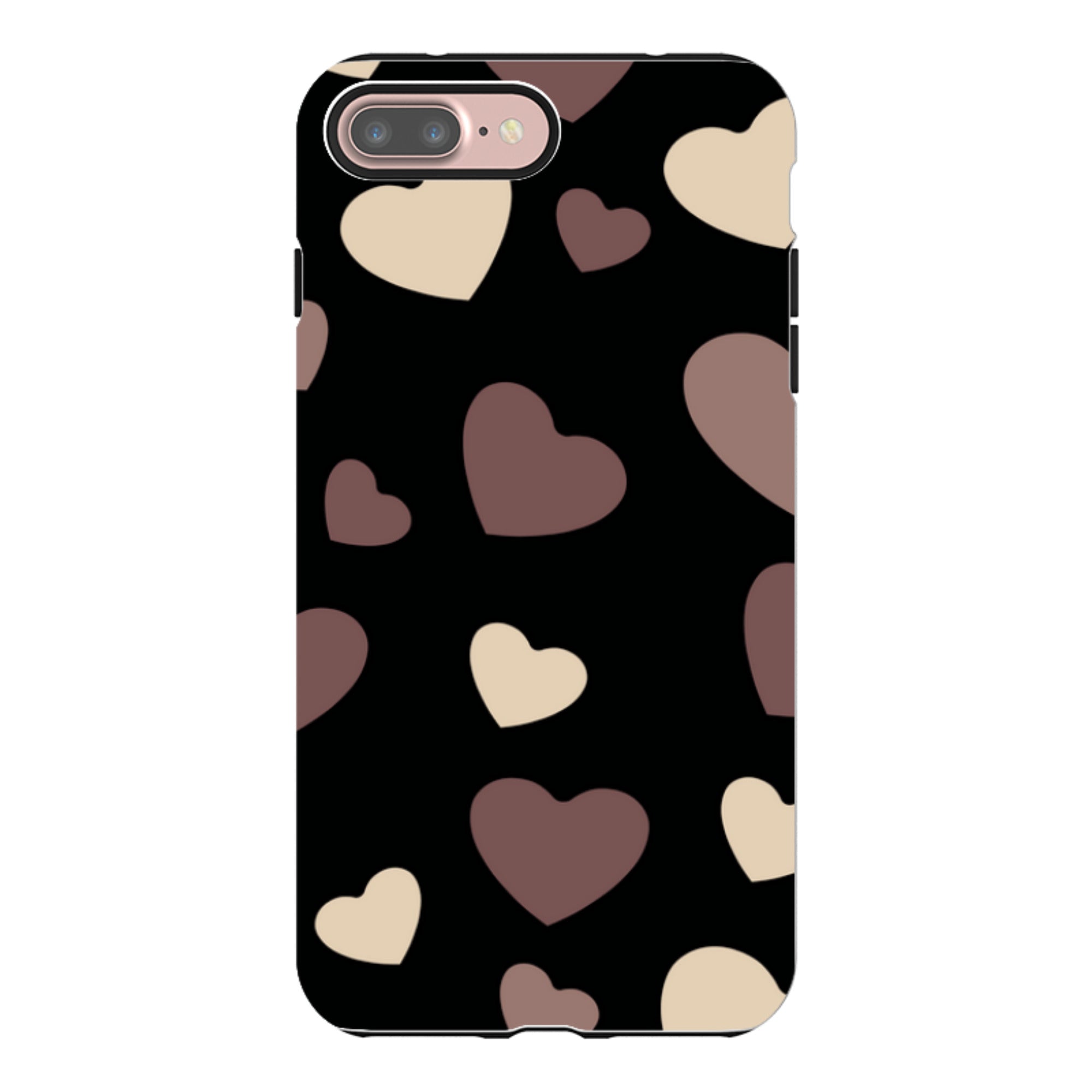 White & Black Hearts - iPhone Tough Case