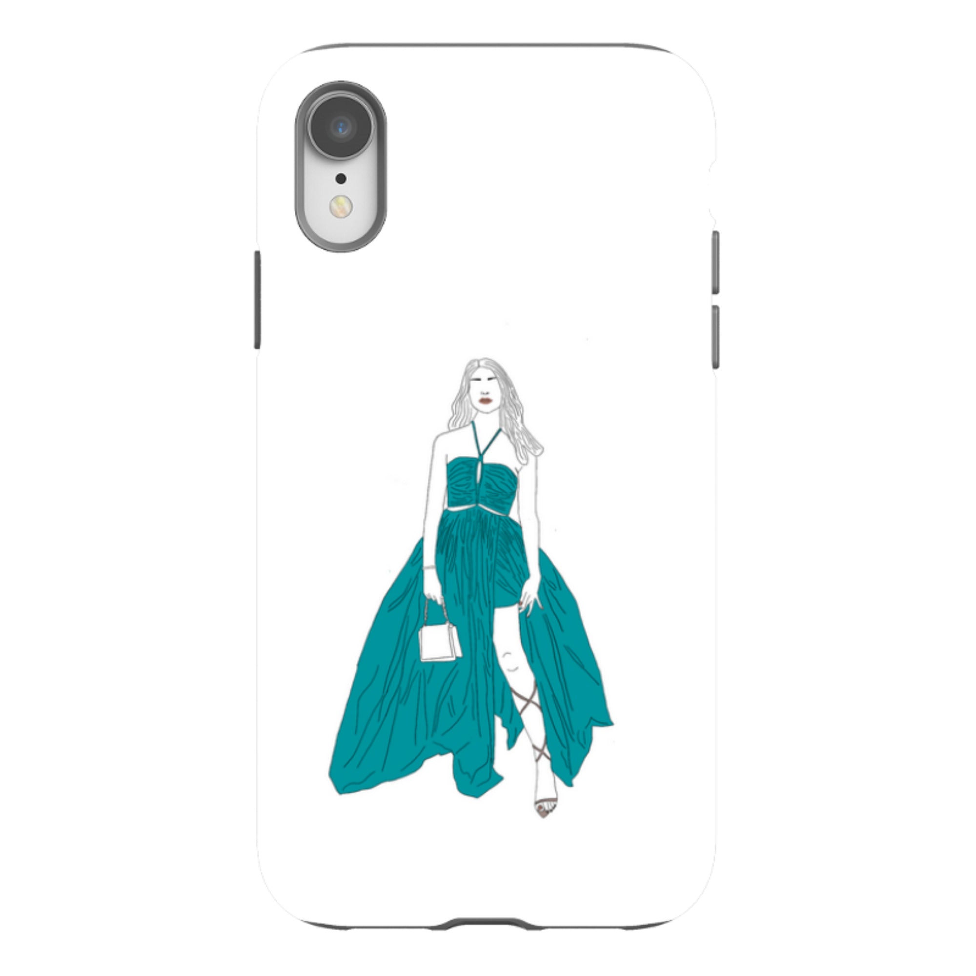 Blue Dress by Keagan Haight - iPhone Tough Case