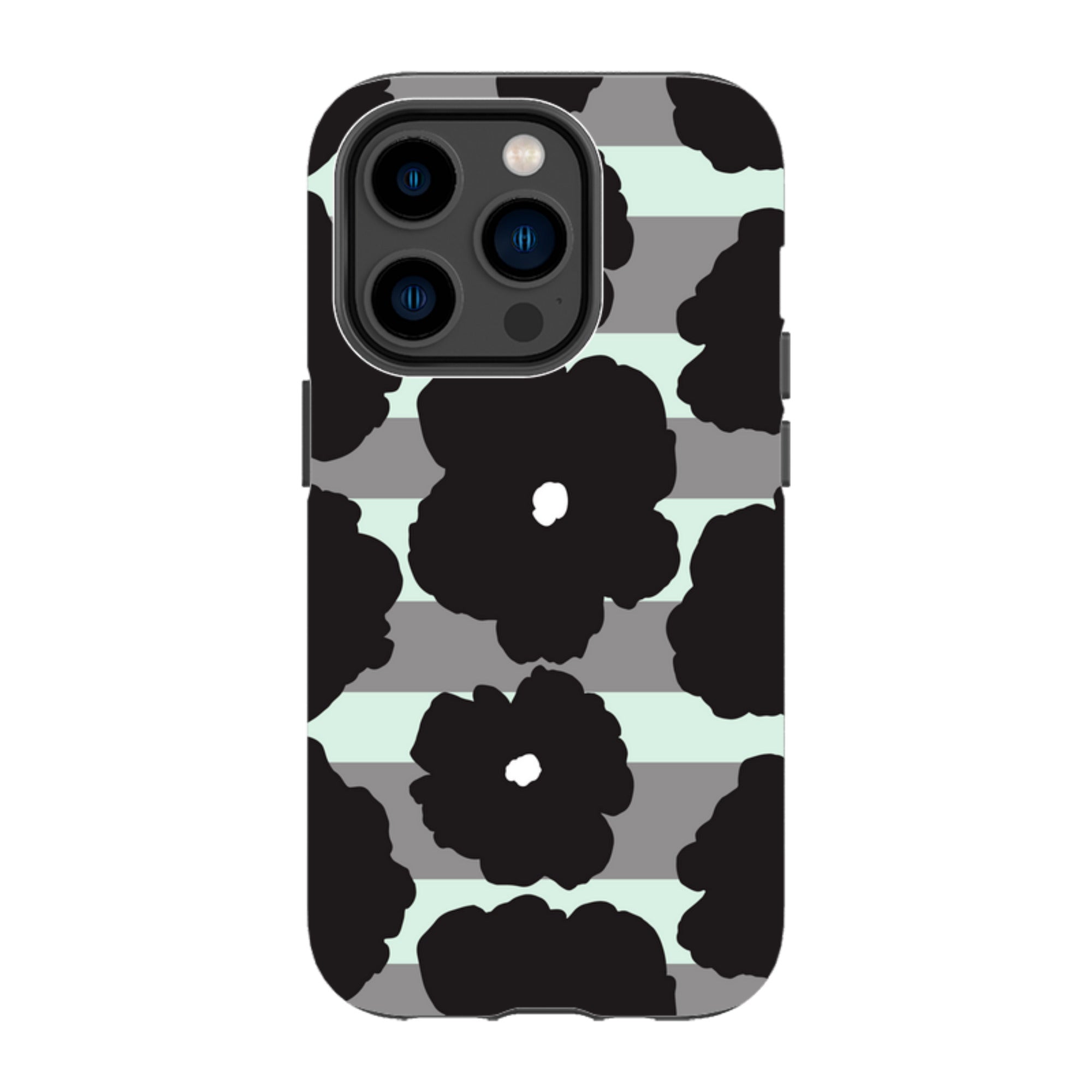 Bold Floral Black — Apple iPhone Tough Case — Finnaij