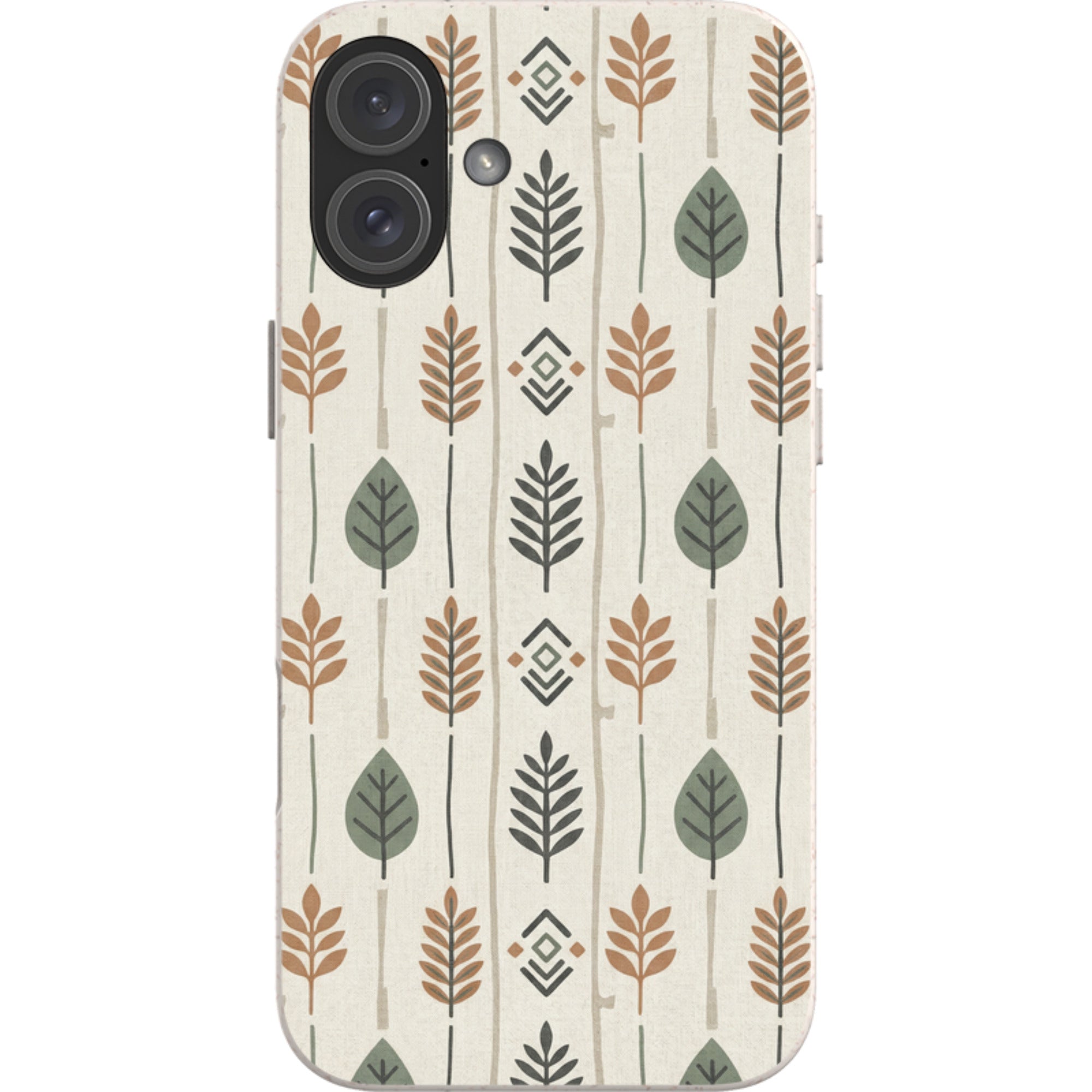 Birch and Linen Pattern by Elsi Vaarala — iPhone 16 Plus iPhone Bio-degradable Case — Finnaij