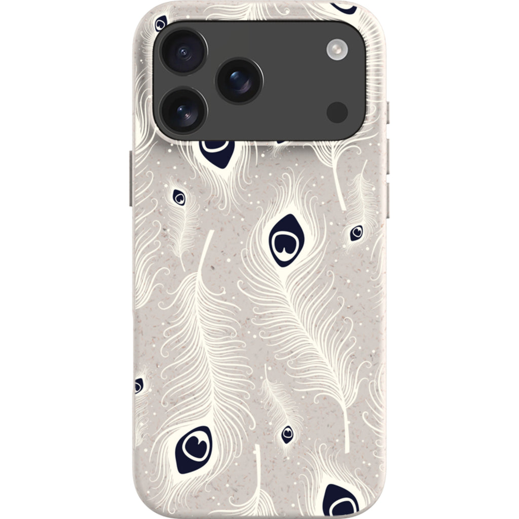 Feathers in Bloom Natural — iPhone 17 Pro Max iPhone Bio-degradable Case — Finnaij