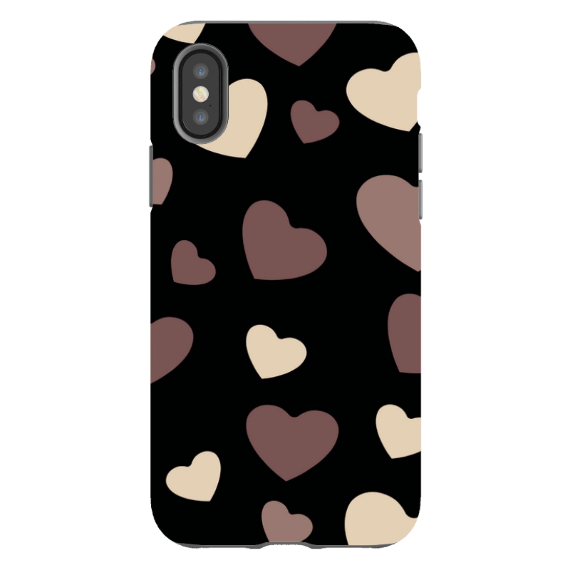White & Black Hearts - iPhone Tough Case