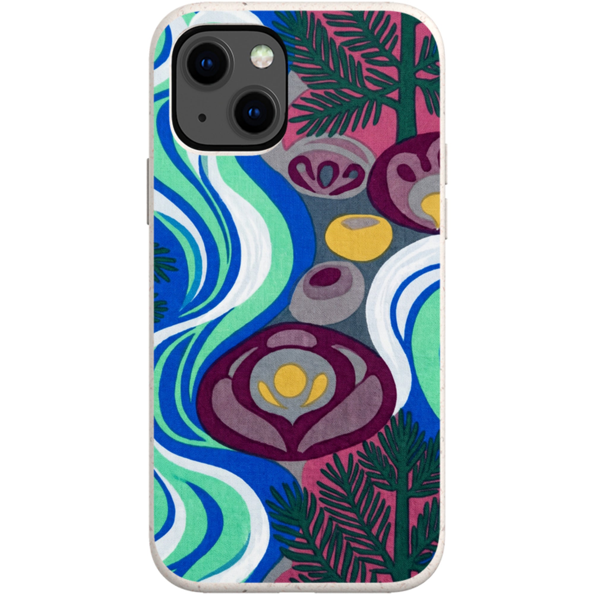 Sauna Bloom Motif by Aino Kallio — iPhone 13 Mini iPhone Bio-degradable Case — Finnaij