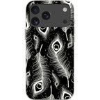 Feathers in Bloom Black — iPhone 17 Pro Max iPhone Bio-degradable Case — Finnaij