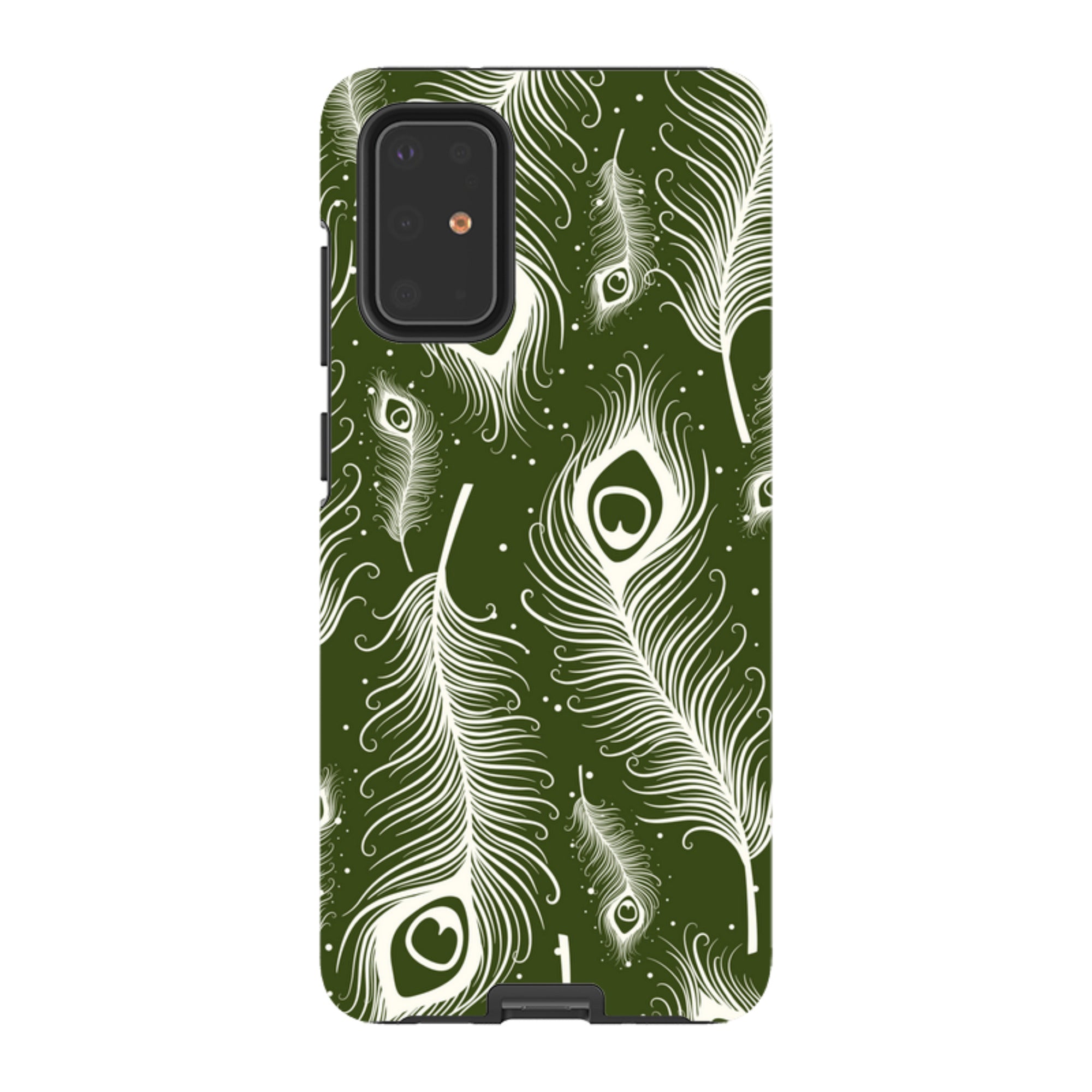 Feathers in Bloom Army Green - Samsung Tough Case