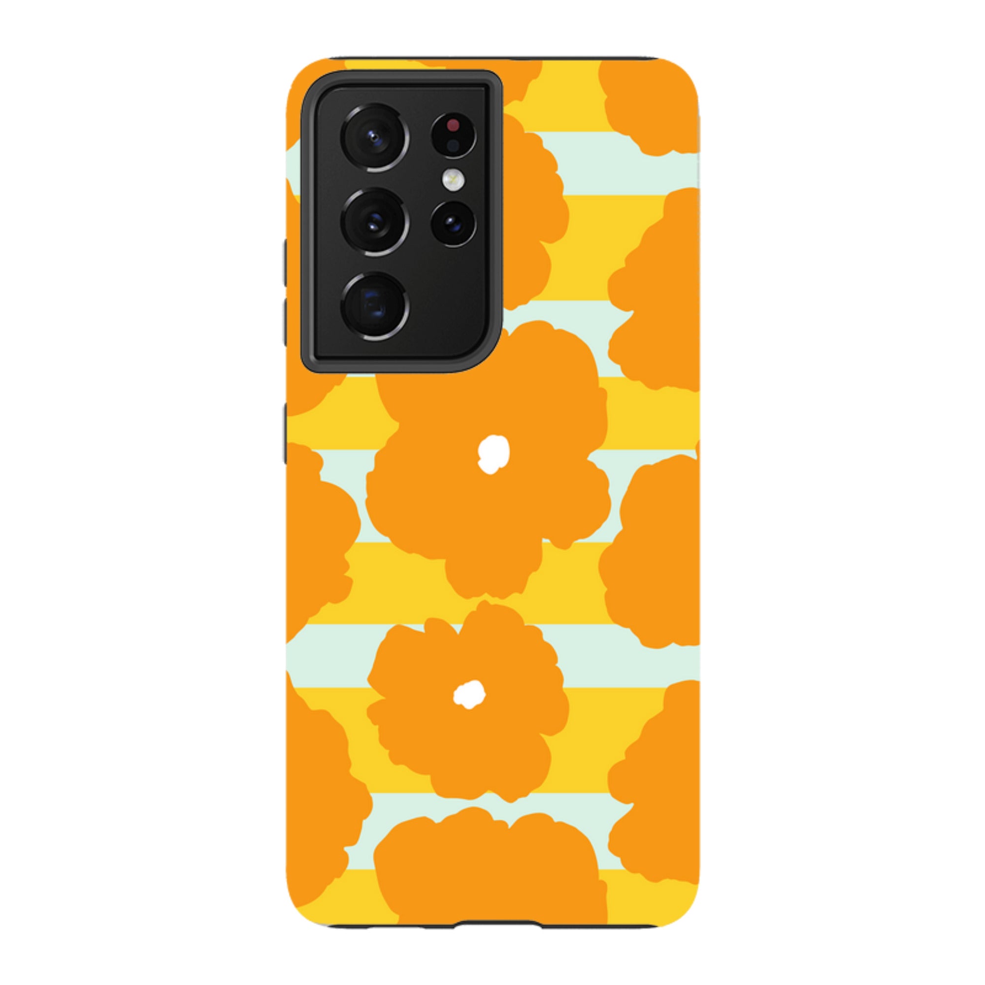 Bold Floral Orange — Samsung Galaxy Tough Case — Finnaij
