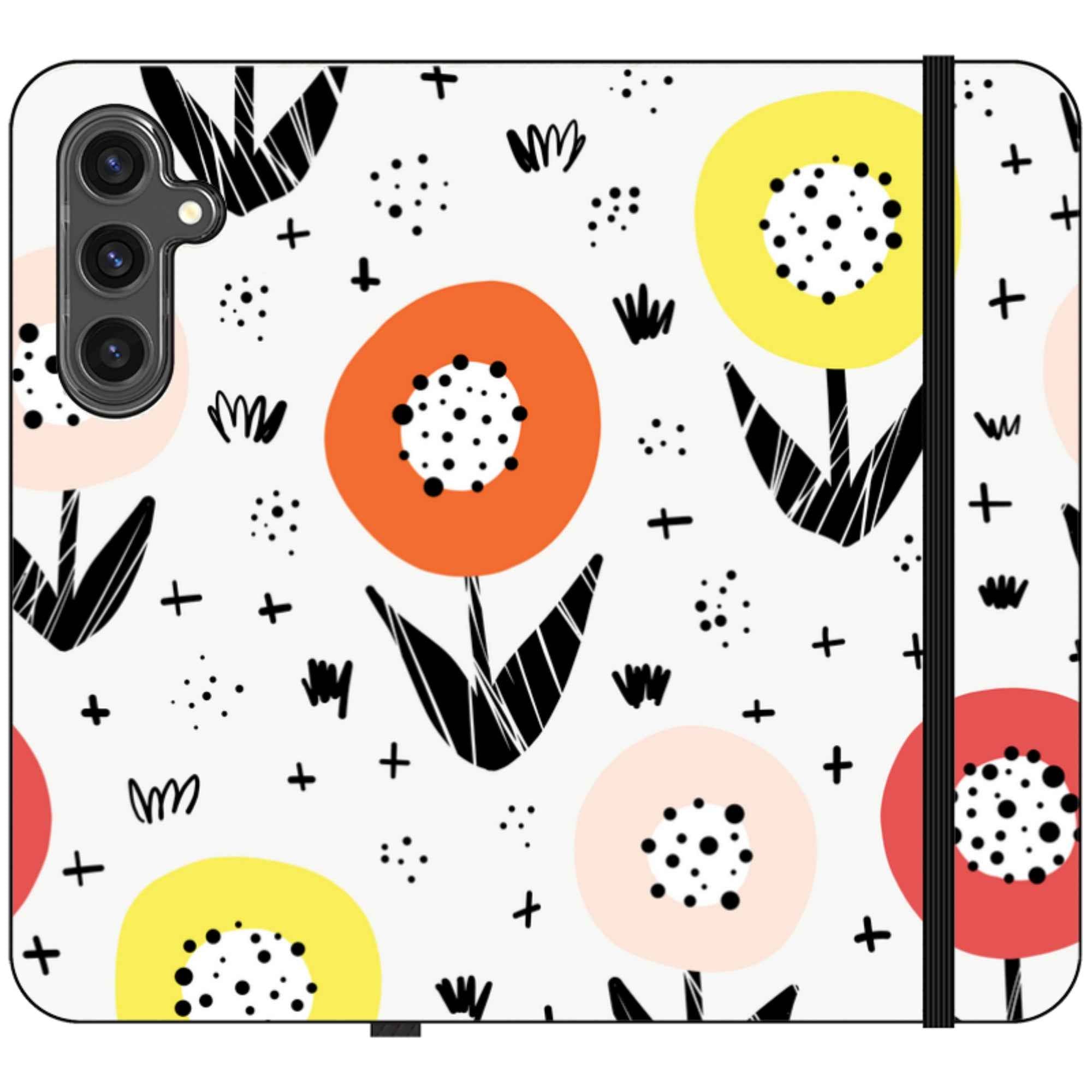 Botanical Doodle — Apple Folio Wallet Phone Case — Finnaij