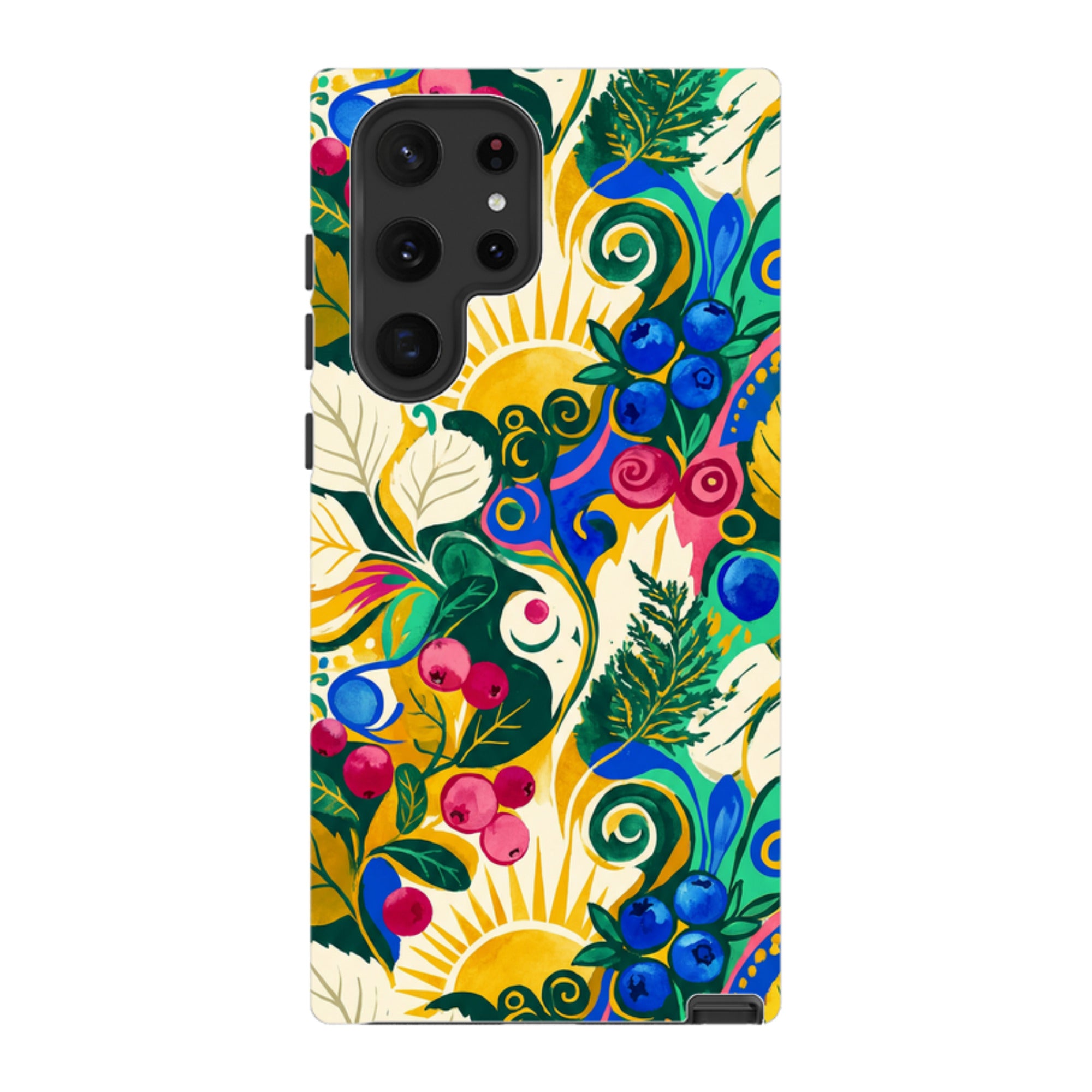 Berry Meadow Glow by Aino Kallio — Samsung Galaxy Tough Case — Finnaij