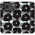 Bold Floral Black — iPhone 17 Pro Max Wallet Case — Finnaij