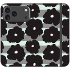 Bold Floral Black — iPhone 17 Pro Max Wallet Case — Finnaij
