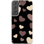 White & Black Hearts — S22 Samsung Galaxy Bio-degradable Case — Finnaij