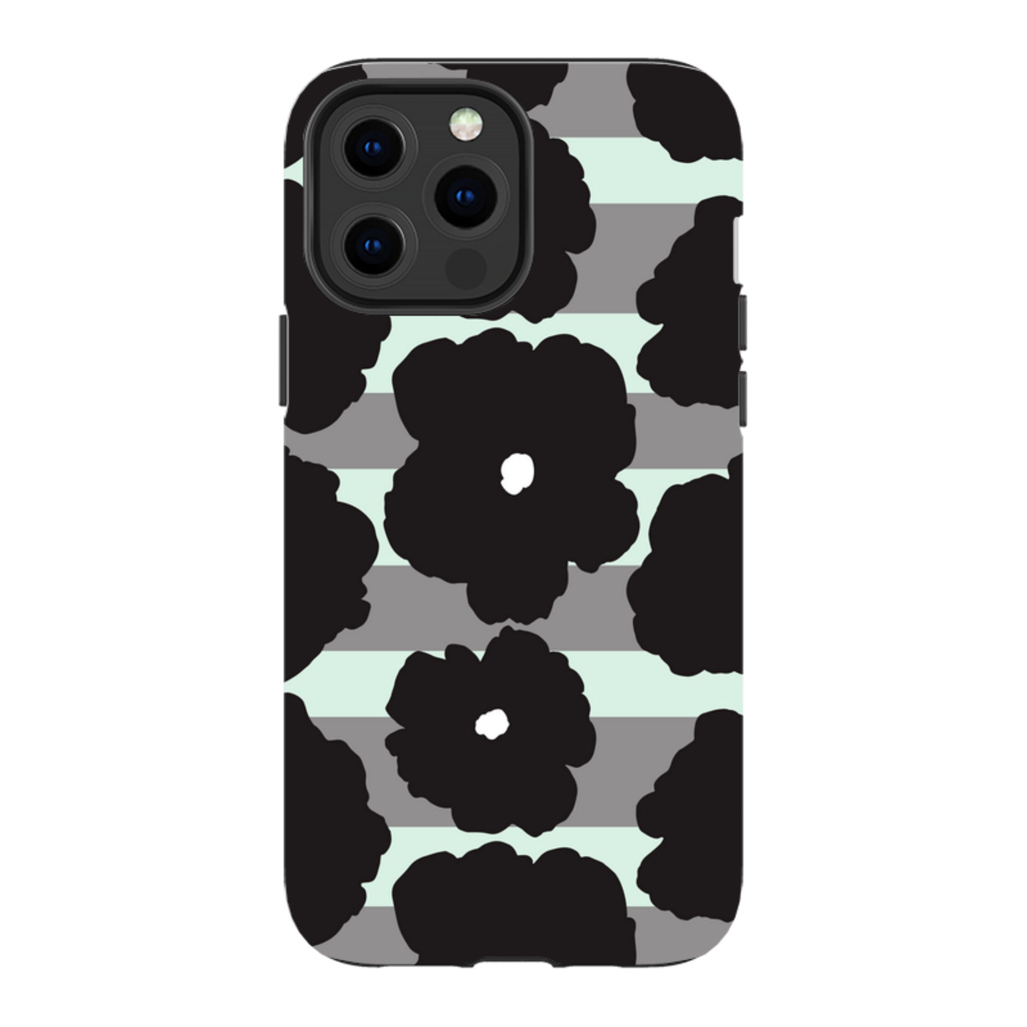 Bold Floral Black — Apple iPhone Tough Case — Finnaij