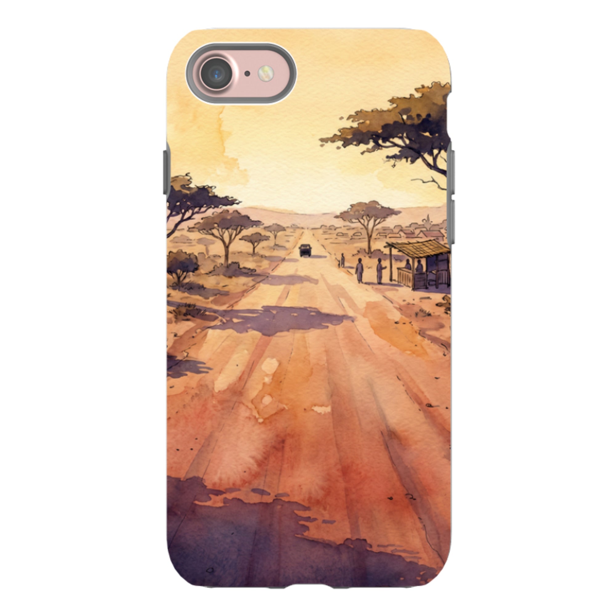 Laterite Road Golden Hour by Tobi Akinyemi - iPhone Tough Case