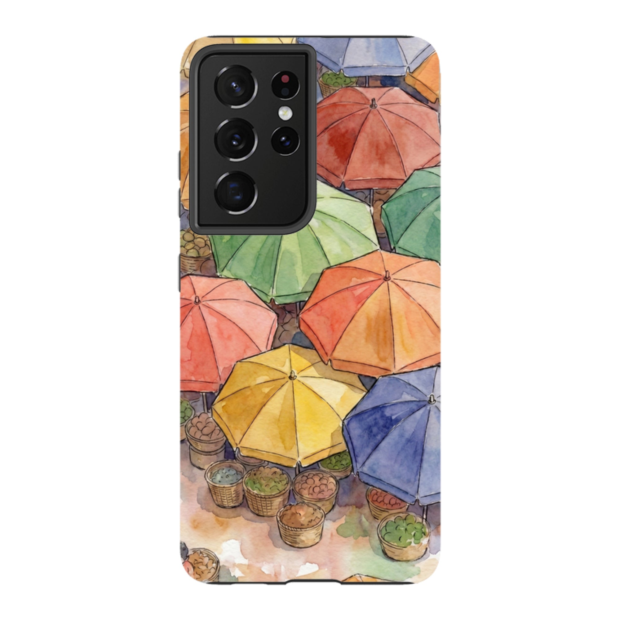 Market Umbrellas from Above by Tobi Akinyemi - Samsung Tough Case