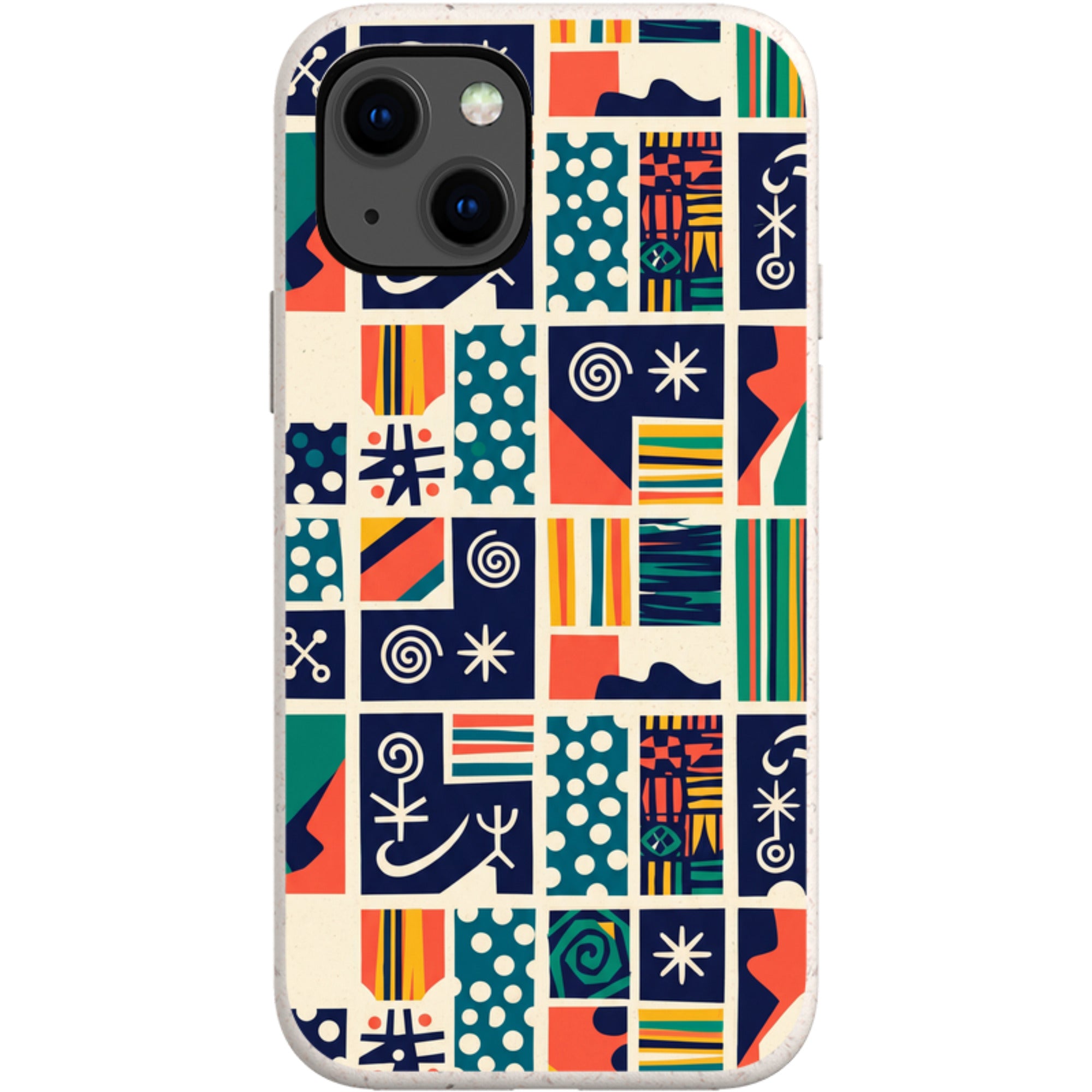 Coastal Indigo Tiles by Ada Okoye — iPhone 13 iPhone Bio-degradable Case — Finnaij
