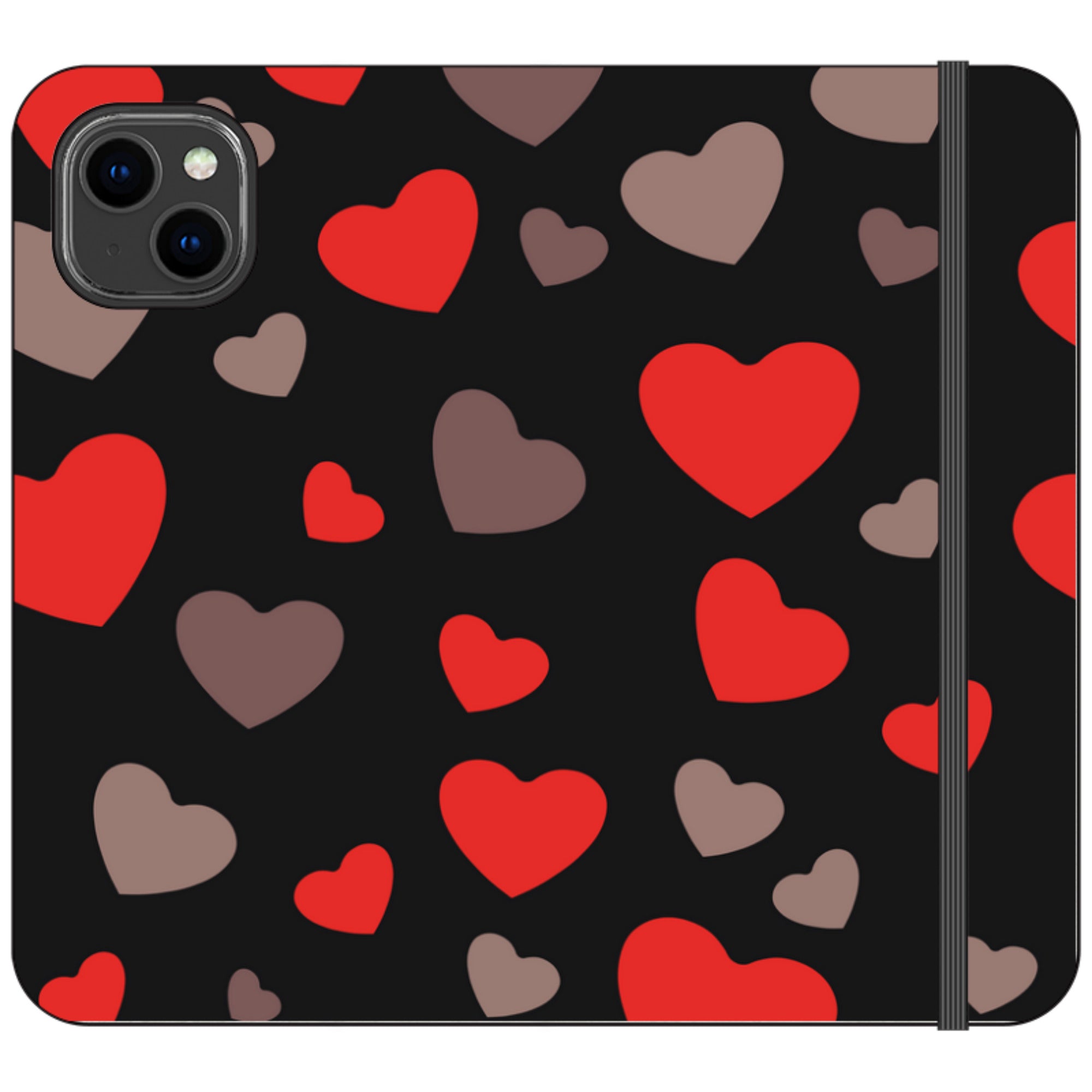 Red Hearts — iPhone 14 Plus Wallet Case — Finnaij