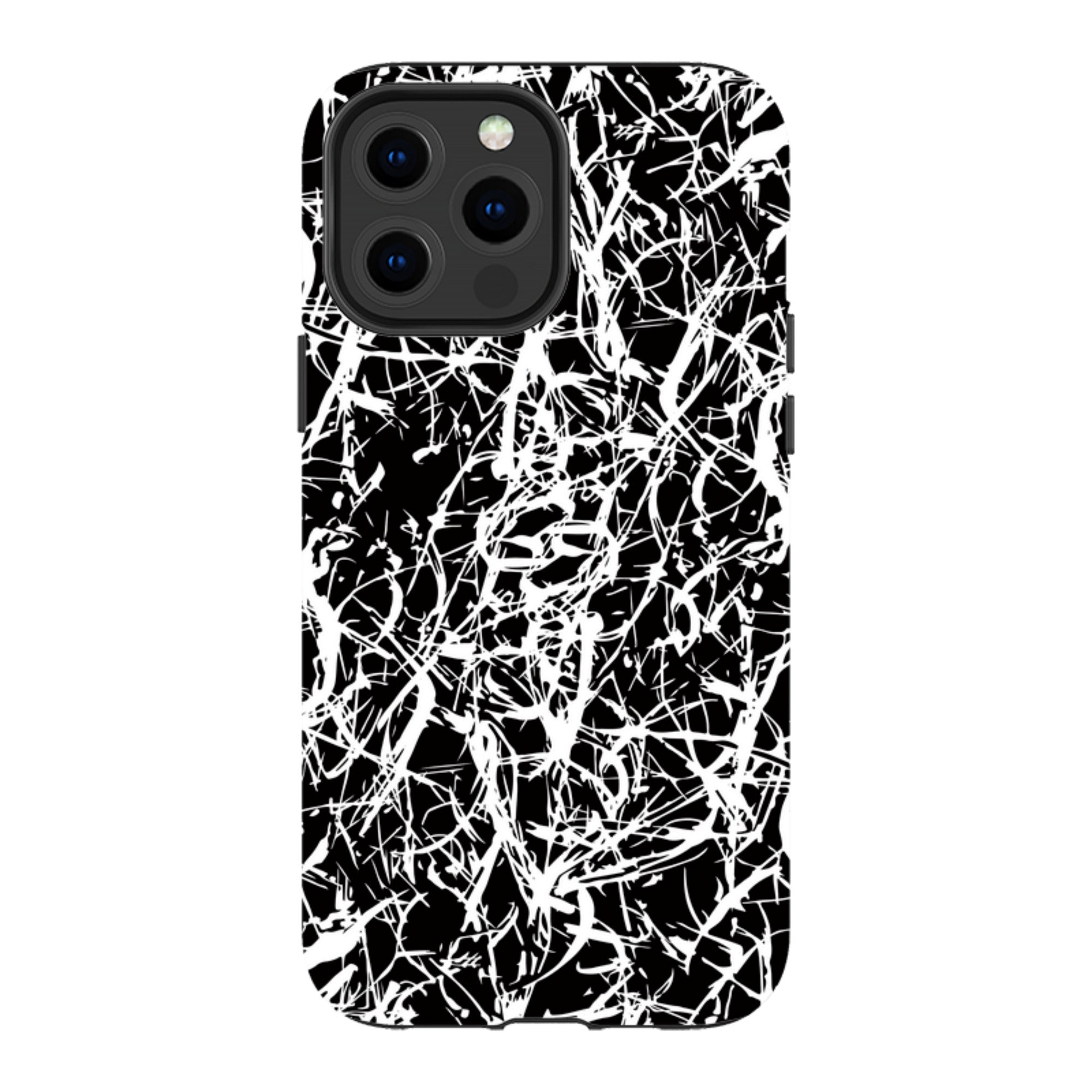 Black-White Grunge — iPhone 13 Pro Max Magsafe Tough Case — Finnaij