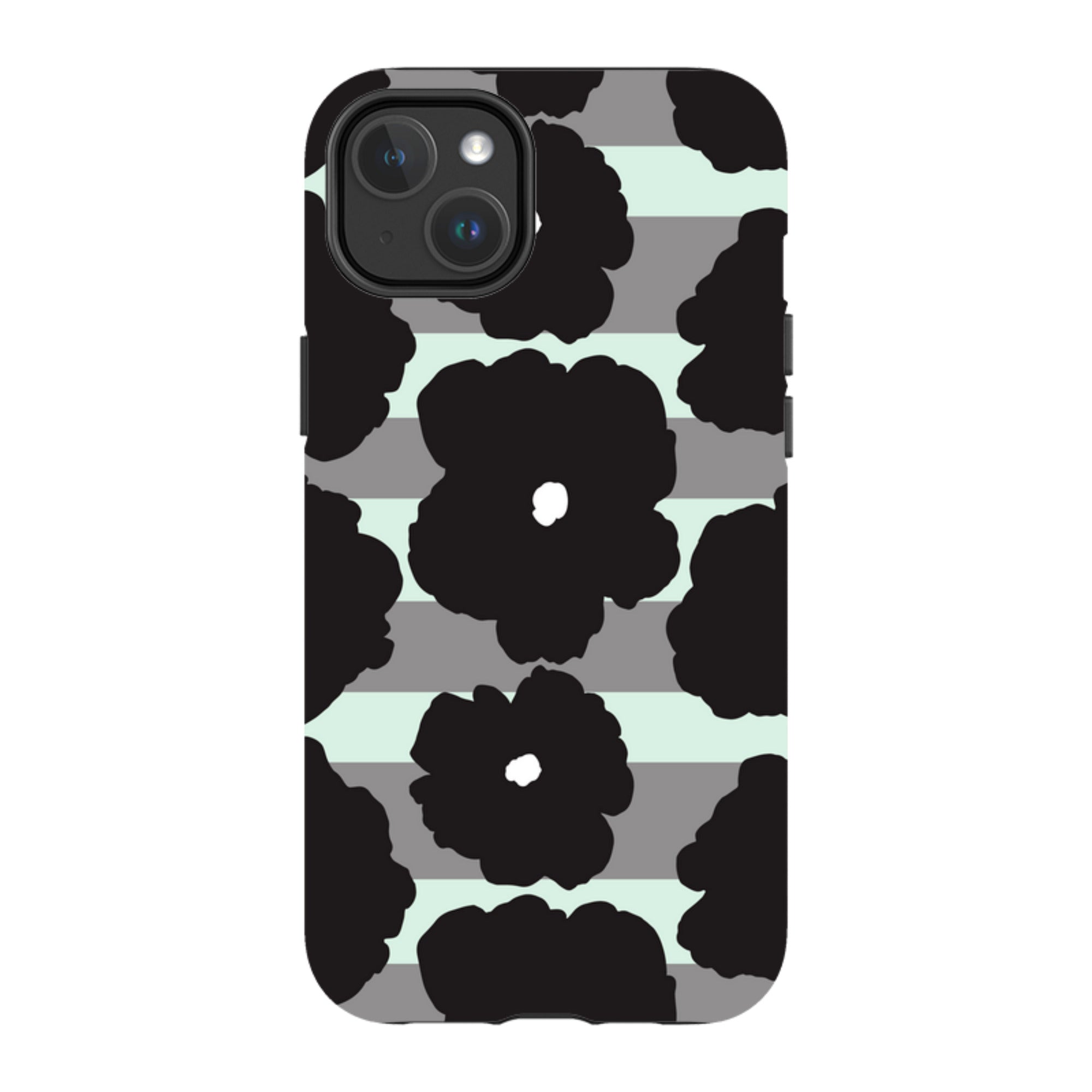 Bold Floral Black — iPhone 14 Plus Magsafe Tough Case — Finnaij