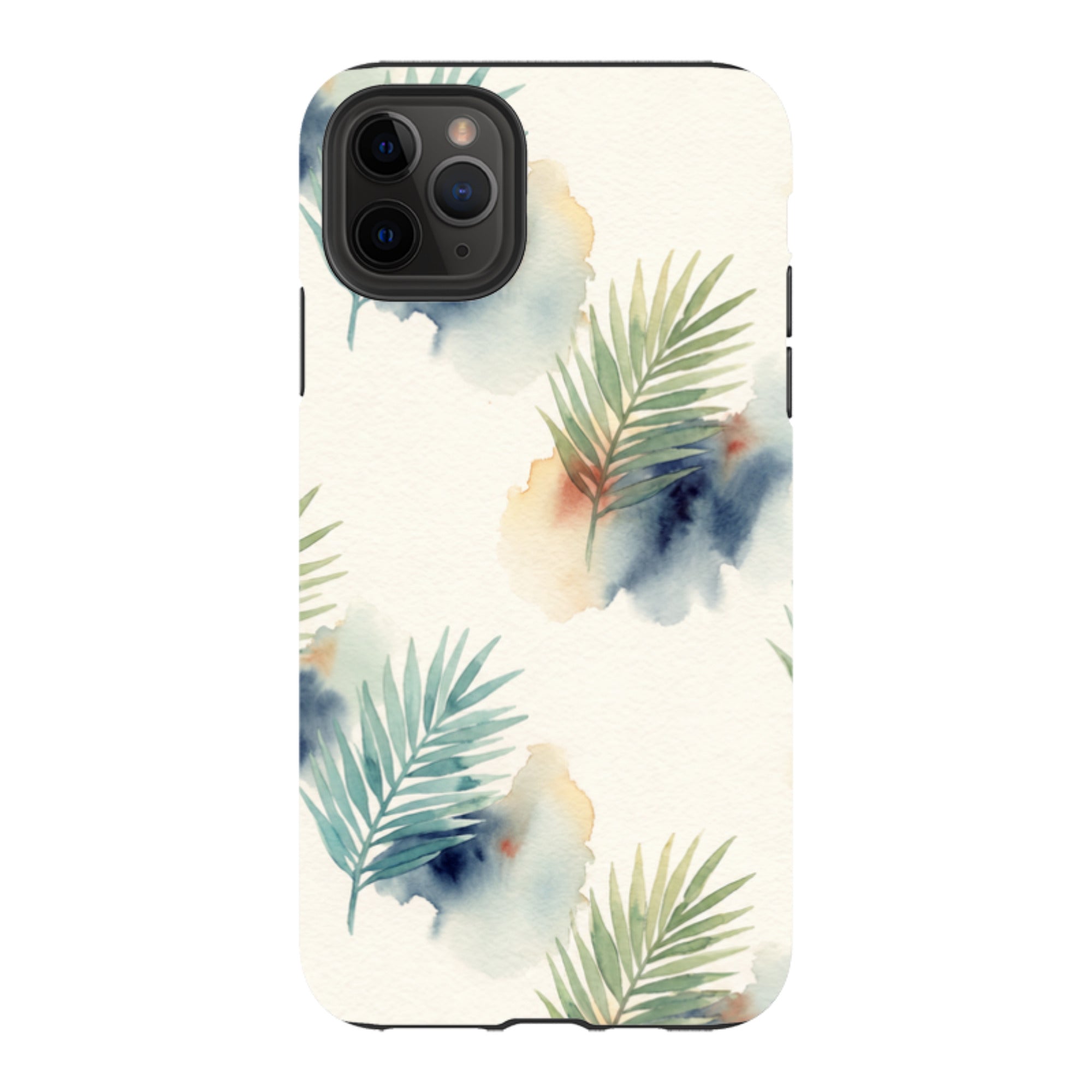 Palm Frond Breeze Pattern by Tobi Akinyemi - iPhone Tough Case