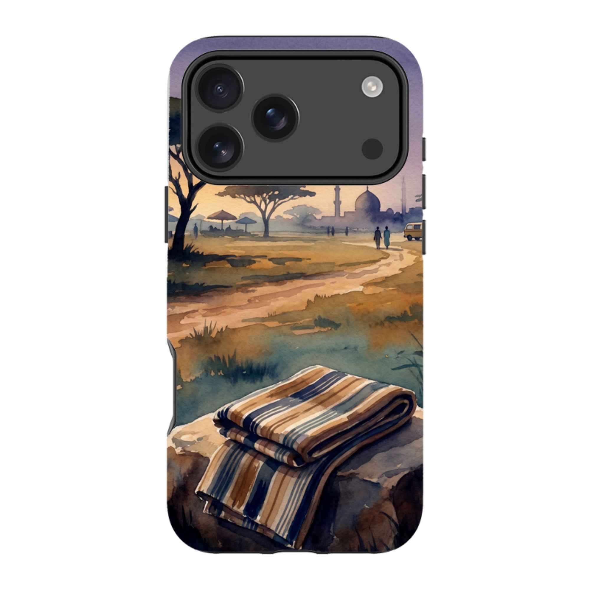 Aso-Oke Accent in the Landscape by Tobi Akinyemi — MagSafe Tough Case for iPhone — Finnaij