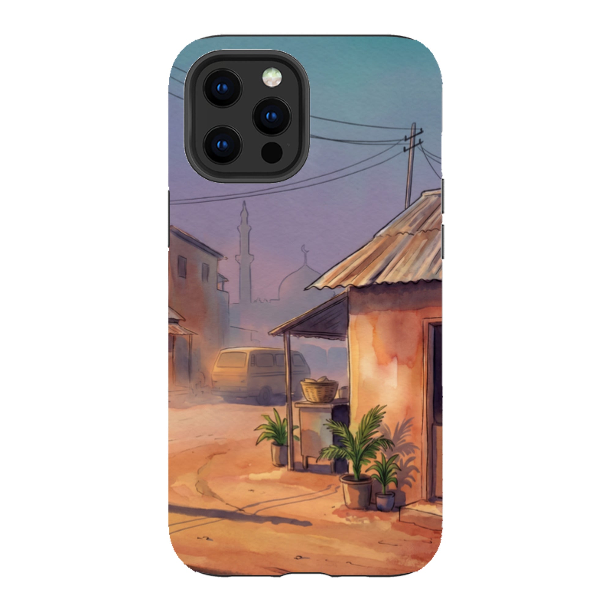 City Edge Quiet Street by Tobi Akinyemi - iPhone Tough Case