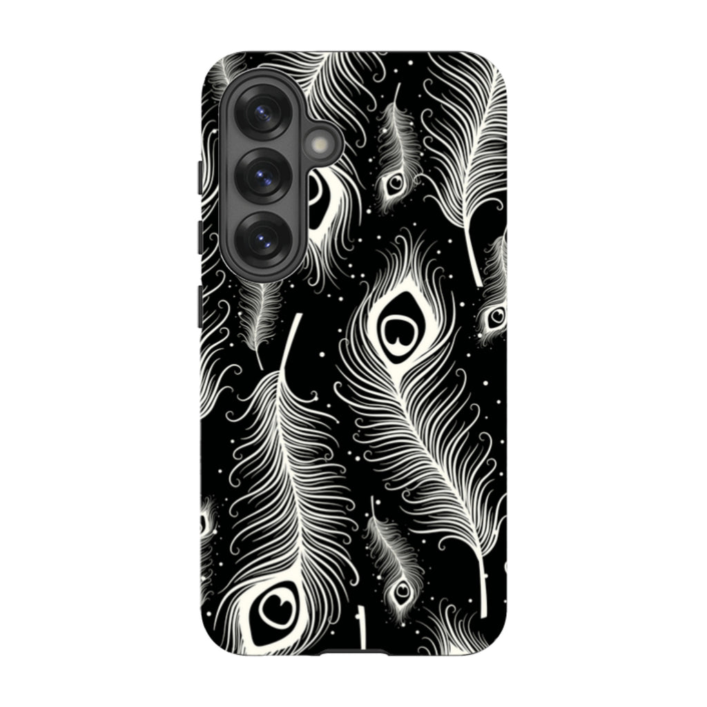 Feathers in Bloom Black — Tough Case for Samsung Galaxy — Finnaij