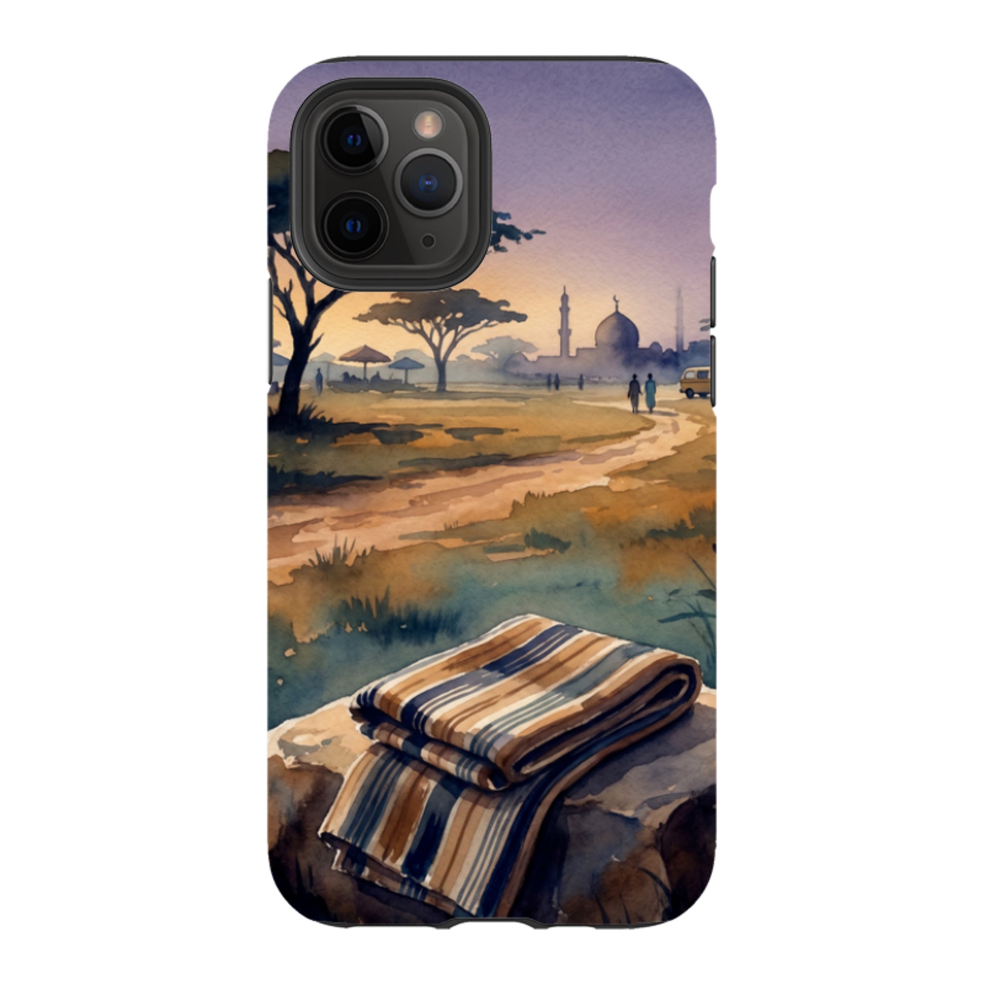Aso-Oke Accent in the Landscape by Tobi Akinyemi - iPhone Tough Case