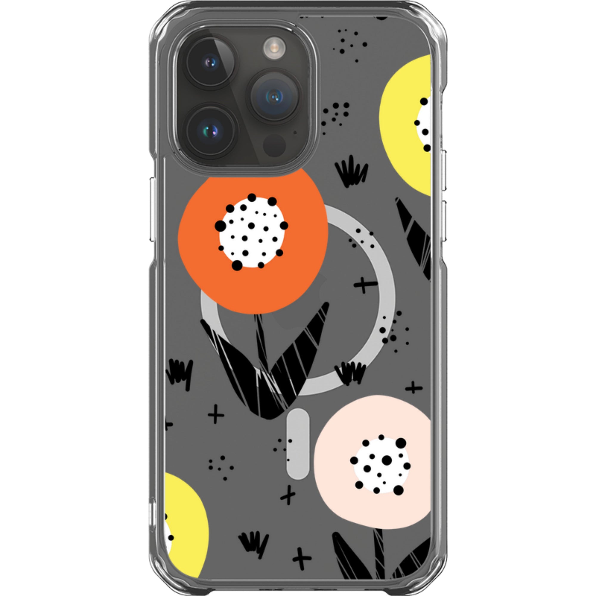 Botanical Doodle - iPhone Magsafe Clear Impact Case