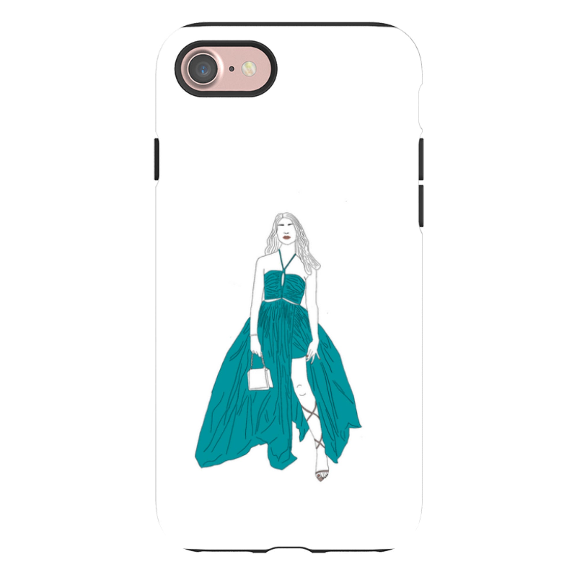 Blue Dress by Keagan Haight - iPhone Tough Case