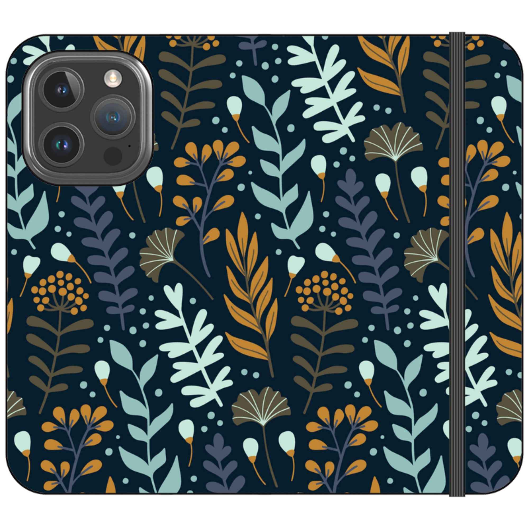 Wild Floral Vegan Leather — iPhone 16 Pro Wallet Case — Finnaij