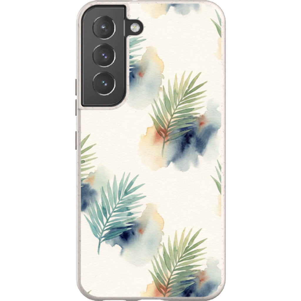 Palm Frond Breeze Pattern by Tobi Akinyemi — S22 Samsung Galaxy Bio-degradable Case — Finnaij