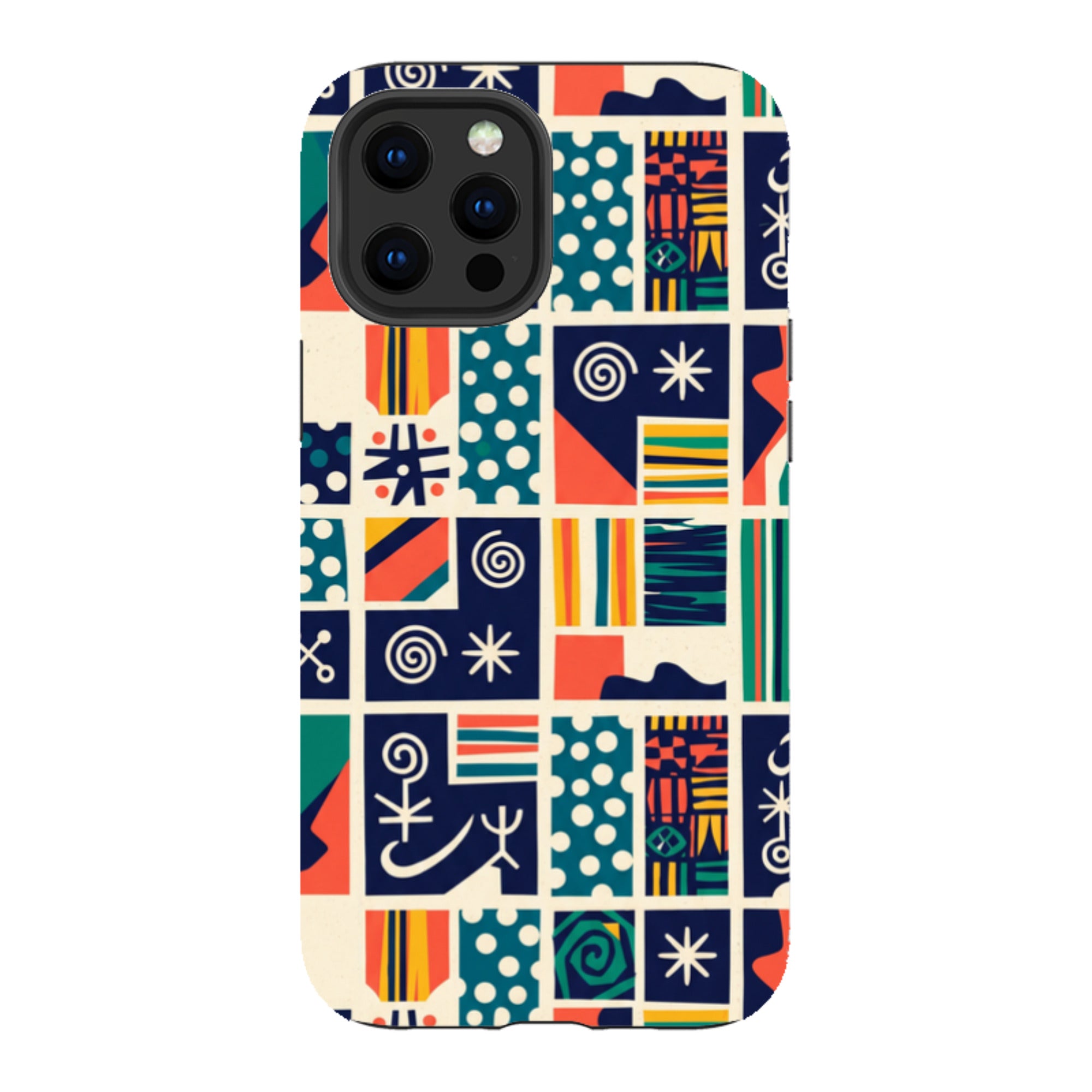 Coastal Indigo Tiles by Ada Okoye - iPhone Tough Case