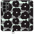 Bold Floral Black — Apple Folio Wallet Case — Finnaij
