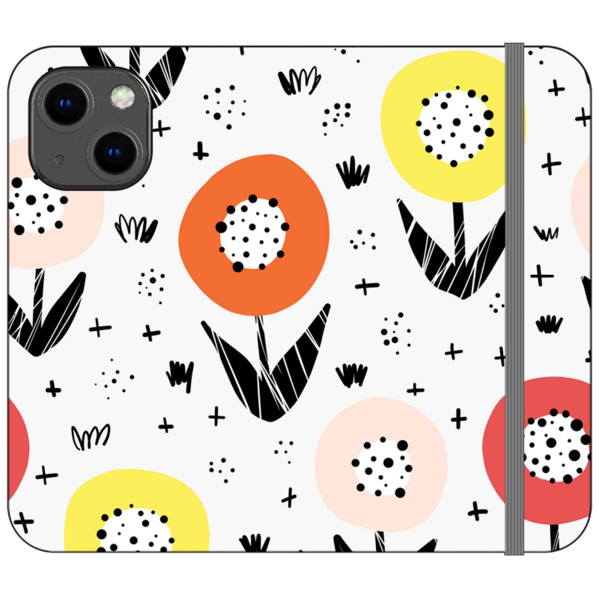 Botanical Doodle — iPhone 13 Mini Wallet Case — Finnaij