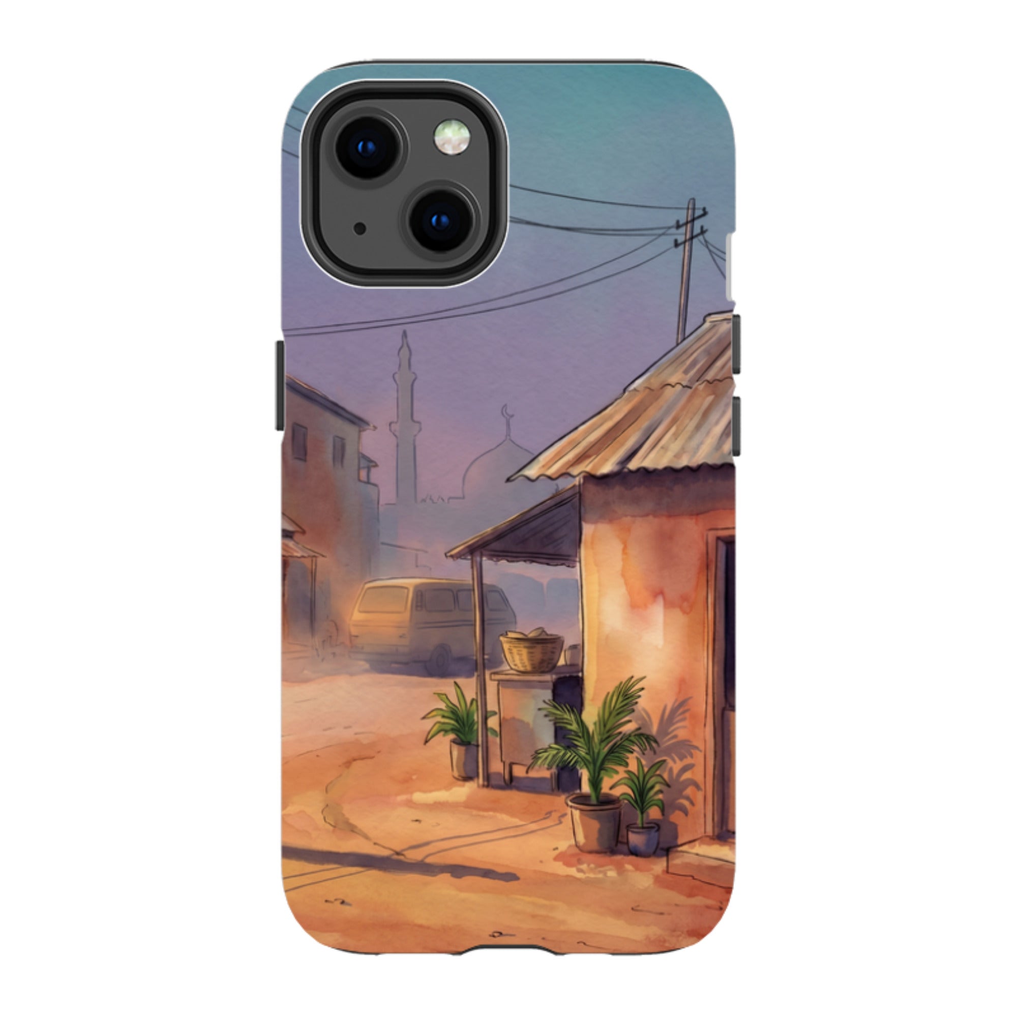 City Edge Quiet Street by Tobi Akinyemi - iPhone Tough Case