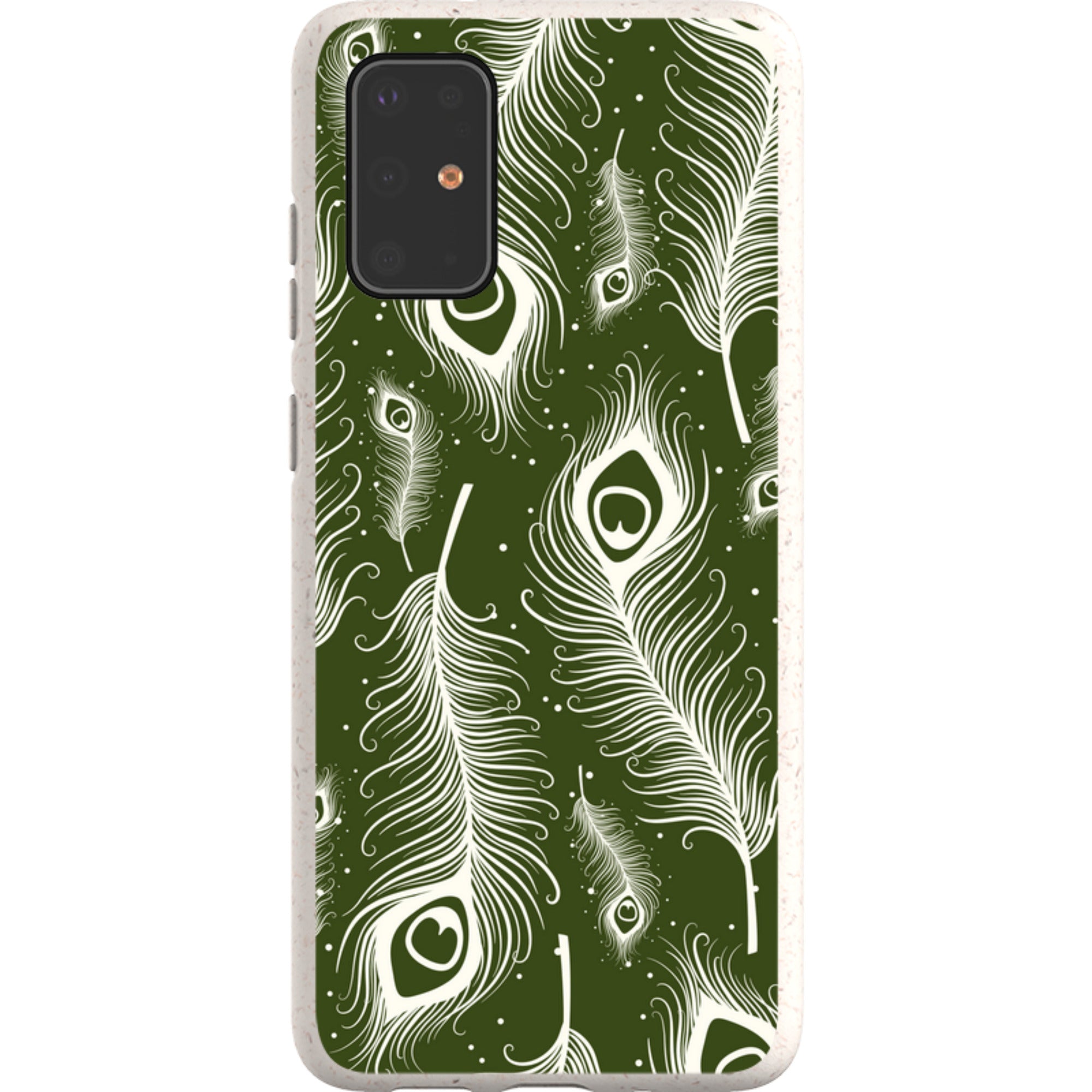 Feathers in Bloom Army Green — Samsung Galaxy Bio-degradable Case — Finnaij
