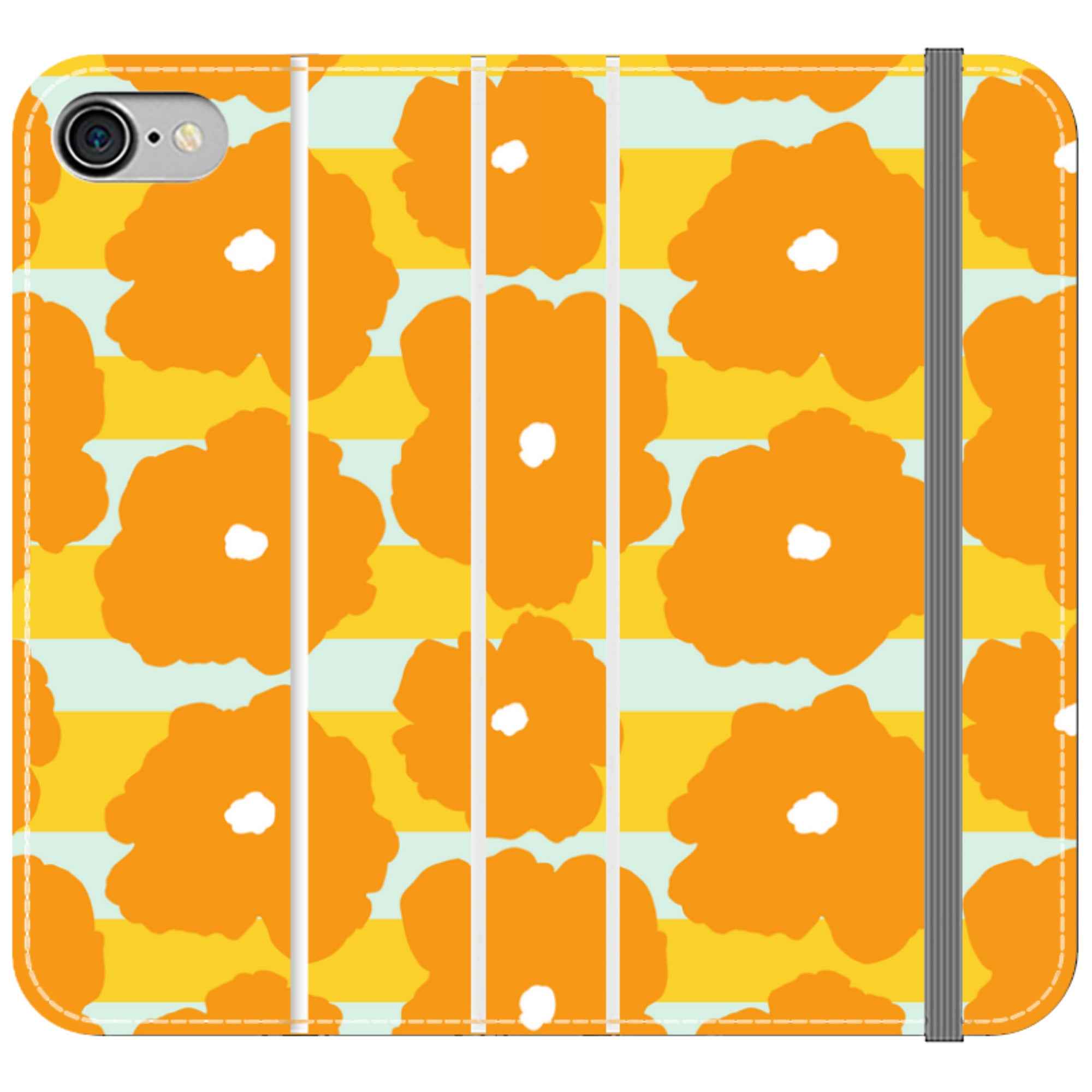 Bold Floral Orange — iPhone SE3 (2022) Wallet Case — Finnaij