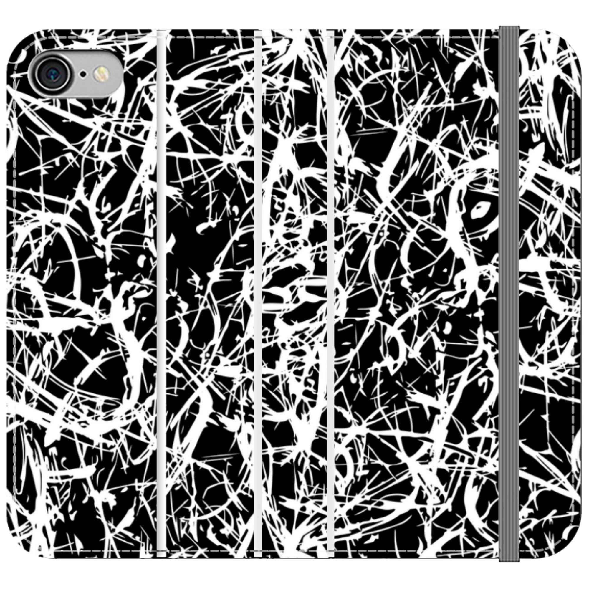 Black-White Grunge — iPhone SE3 (2022) Wallet Case — Finnaij