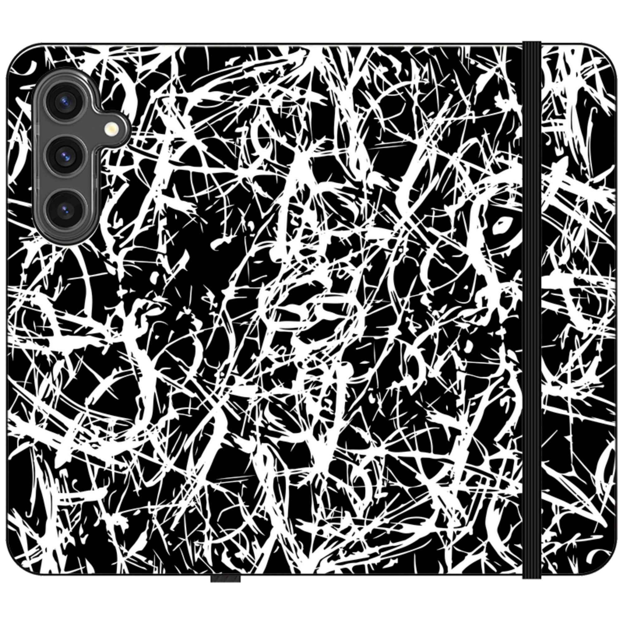 Black-White Grunge — Apple Folio Wallet Case — Finnaij