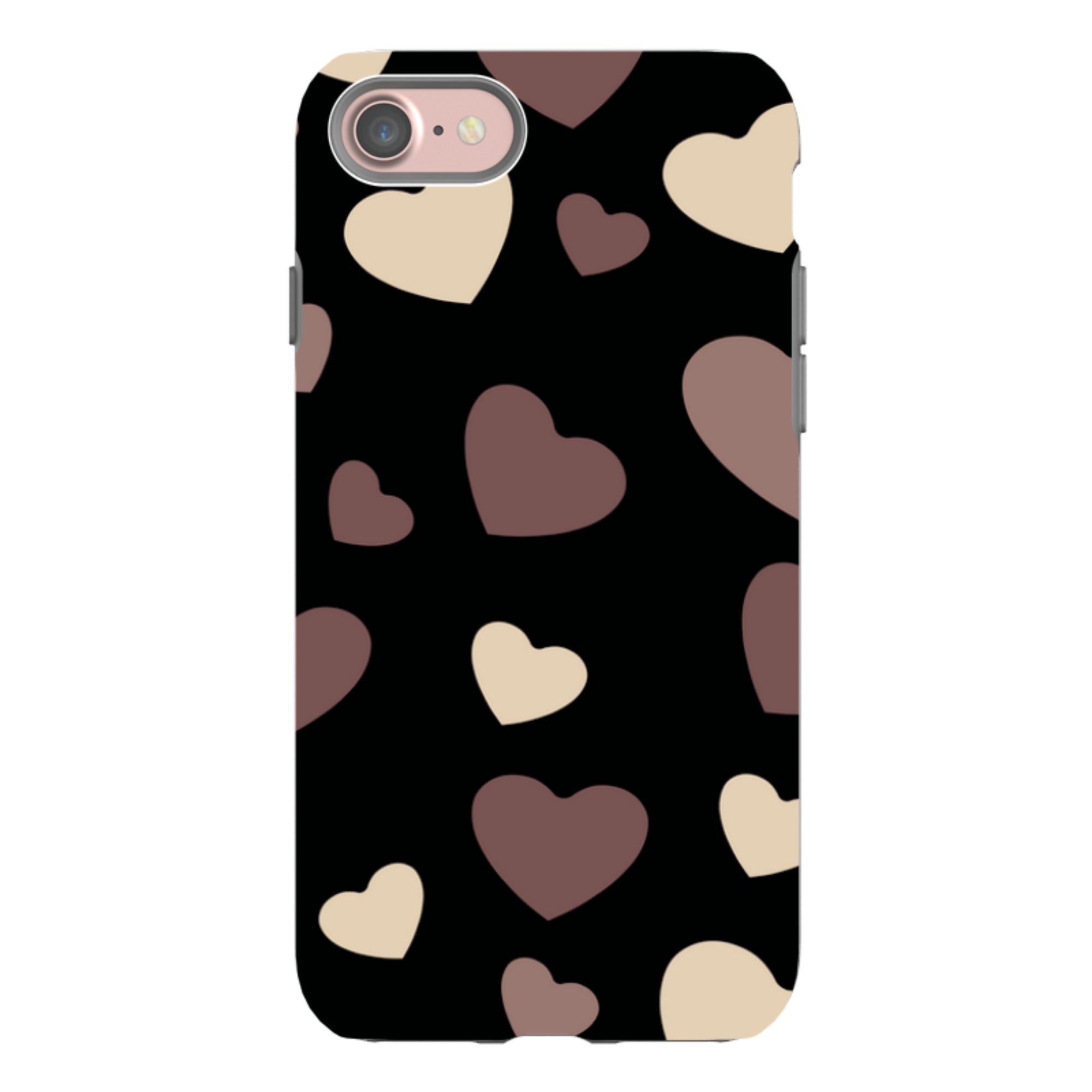 White & Black Hearts - iPhone Tough Case