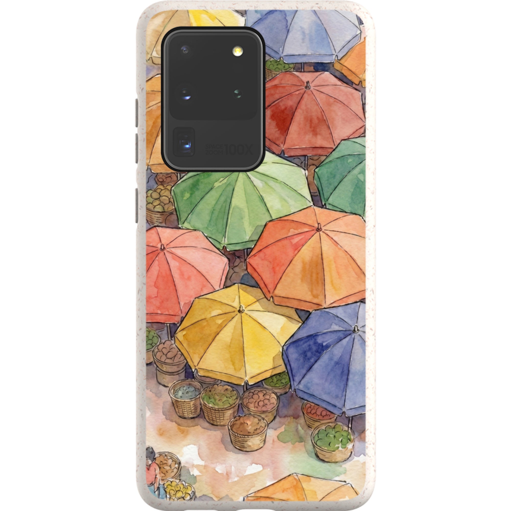 Market Umbrellas from Above by Tobi Akinyemi — Galaxy Bio-degradable Case for Samsung Galaxy — Finnaij